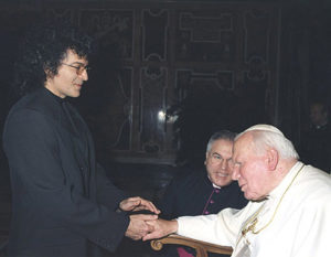 Gino with the pope